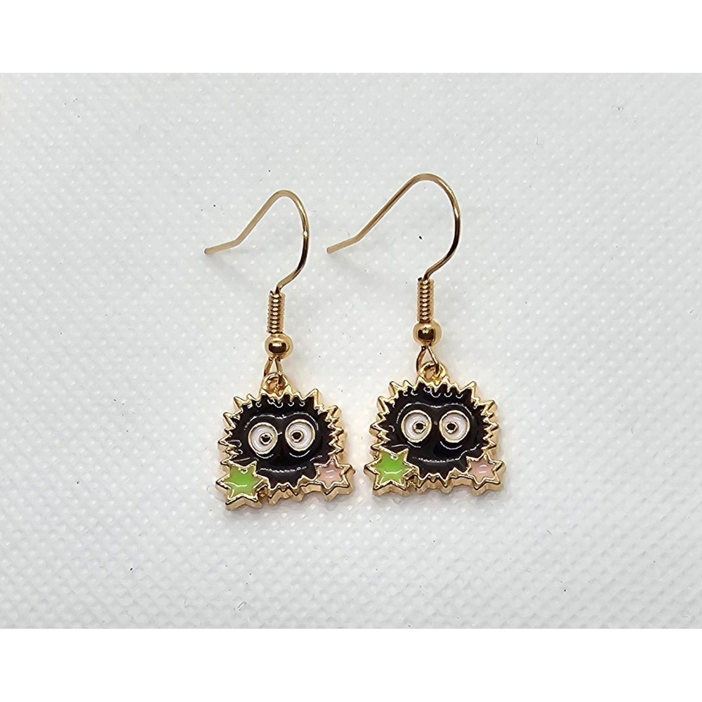 Anime Spirited Away Soot Sprite Earrings! Small Handmade & Hypo-Allergenic